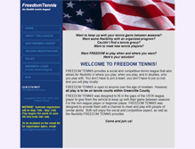 Tablet Screenshot of freedomtennis.com